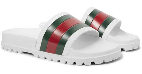 white gucci slides mens